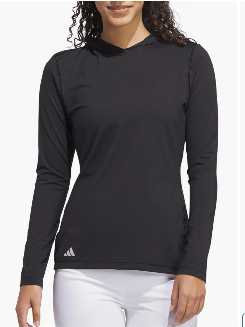 Ladies Adidas Performance Golf Hoodie Black Hooded Size Medium